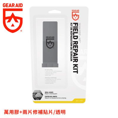 Gear Aid 美國 萬用膠+兩片修補貼片《透明》10591/補貼片/補丁/羽絨衣/帳篷/裝備維修