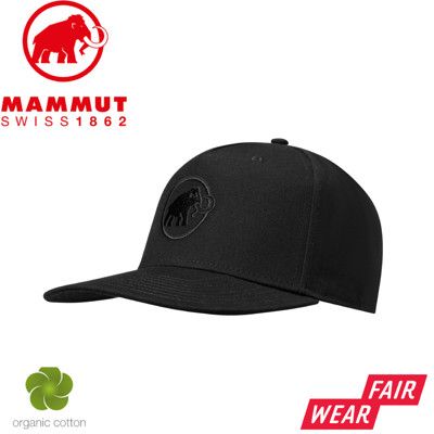 MAMMUT 長毛象 Massone Cap 經典有機棉棒球帽《黑》1191-00640/休閒帽/遮