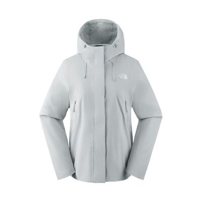 The North Face 女 防風防潑水連帽外套 AP《淺灰》89Y2/防風外套/衝鋒衣/軟殼外