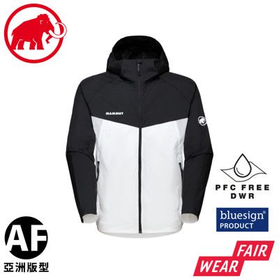 MAMMUT 長毛象 男 Convey WB Hooded Jacket 防潑水風衣 AF《白/黑》