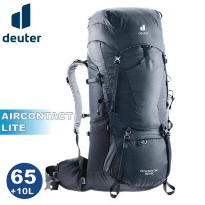 Deuter 德國 AIRCONTACT LITE 65+10L 拔熱式透氣背包《深灰/黑》3340