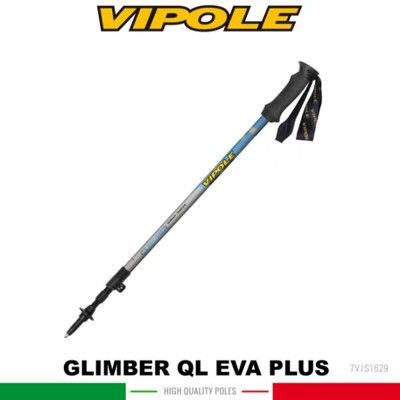 VIPOLE 義大利 GLIMBER QL EVA PLUS 快調彈簧避震登山杖《藍》S-1629/