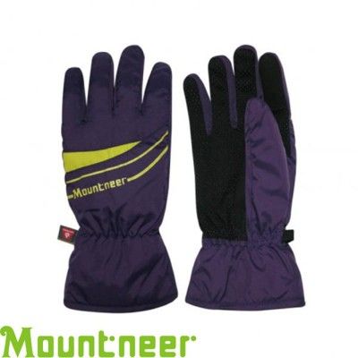 Mountneer 山林 PRIMALOFT防水觸控手套《暗紫/黃》防風透氣/保暖/騎車手套/12G