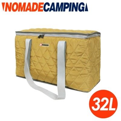 NOMADE 32L肩背菱格保冷袋《黃》N-7153/環保袋/保冷袋/野餐/露營