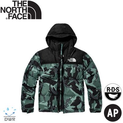 The North Face 男 可套接防潑羽絨外套 AP《迷彩綠》5IX4/連帽外套/保暖外套/休