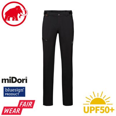 MAMMUT 長毛象 男 MA Runbold Pants 抗磨防曬機能長褲《黑》1022-0167