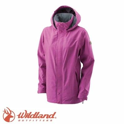 Wildland 荒野 女 單件式防水透氣外套 桃紅薄外套/防水外套/吸濕快乾/運動外套/夾克/連帽