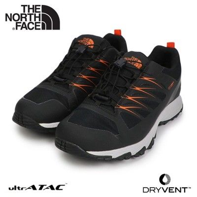 The North Face 男 DryVent徒步鞋《黑/橘》4PF7/登山鞋/越野鞋/健行鞋/跑