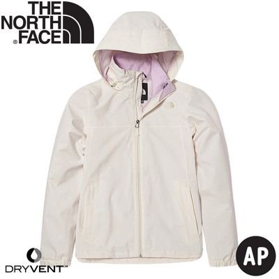 The North Face 女 DryVent防水外套AP《米白/淺紫》5AZZ/衝鋒衣/防風外套