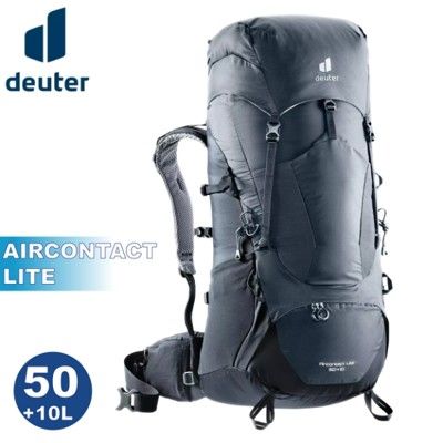 Deuter 德國 AIRCONTACT LITE 50+10L拔熱式透氣背包《深灰黑》334052