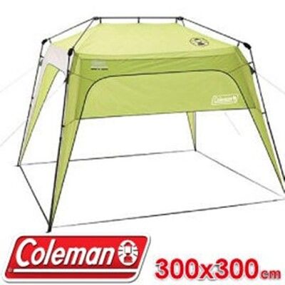 Coleman 美國 快搭半截式遮陽帳 300 綠遮陽帳/客聽帳/露營/CM-23498