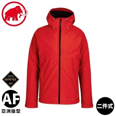 MAMMUT 長毛象 男 二件式防風防水羽絨外套《岩漿紅/黑》1010-27410/羽絨衣