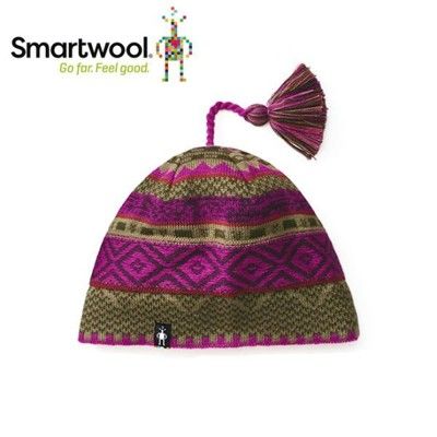 美國 SmartWool 夢幻仙境小圓帽 《紫莓/綠》SW010436/保暖針織帽/毛線帽/羊毛帽