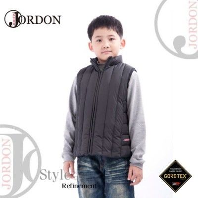 JORDON 橋登 童羽絨背心《黑》0150/保暖背心/兒童背心/羽絨