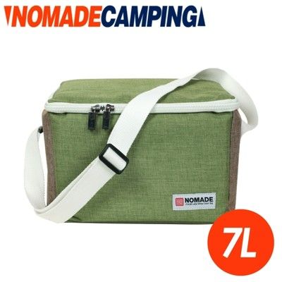 NOMADE 7L純色肩背冷袋《綠》N-7148/保冷袋/環保袋/露營/野餐袋