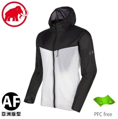 MAMMUT 瑞士 男 Convey WB AF防潑水風衣《黑/白》1012-00190/薄外套