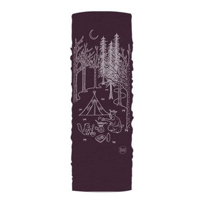 BUFF 西班牙 舒適125gsm美麗諾羊毛頭巾-動物山遊系列《紫夜森林》131538/圍脖/帽子/