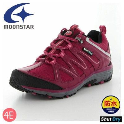 MoonStar 月星 女 防水透濕健行鞋《桃紅》SPLT SDL01/防水戶外運動鞋/登山鞋