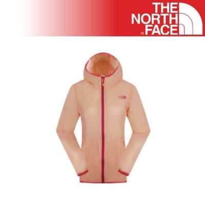The North Face 女 排汗外套《橘粉》2VEN/防潑水/休閒外套/戶外/兜帽外套
