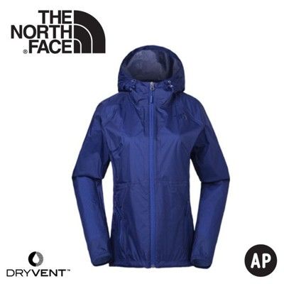 The North Face 女 DryVent防風防水連帽外套《藍》3CHS/夾克/風雨衣/休閒外