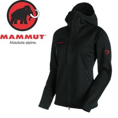 MAMMUT 長毛象 女款 Ultimate連帽防風外套WINDSTOPPER《黑》防水/雙色背襯/