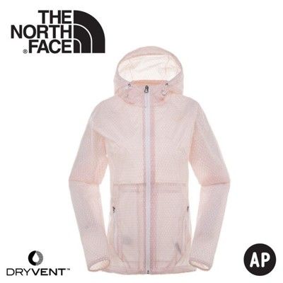 The North Face 女 DryVent防風防水連帽外套《粉白》3CHS/夾克/風雨衣/休閒