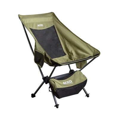MCED 中背透氣鋁合金輕量戰術椅-含杯架《軍綠》3J7016/月亮椅/露營折疊椅/導演椅