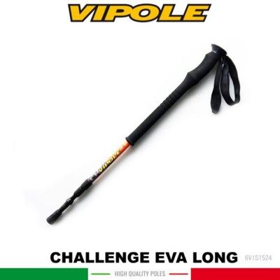 VIPOLE 義大利 CHALLENGE EVA LONG 彈簧避震登山杖《橘紅》S-1524 /手