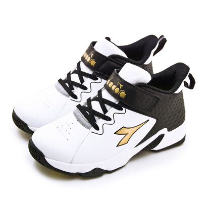 diadora 迪亞多那 22.5cm-25cm超寬楦避震籃球鞋 白黑金 11118大童