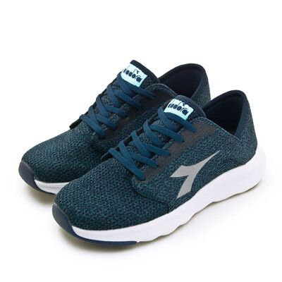 【DIADORA】迪亞多那 後跟可踩踏輕旅悠遊健走鞋 微笑休閒系列 藍灰 33661