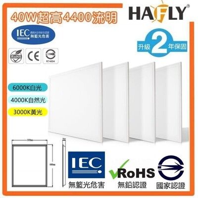 HAFLY 40W LED 直下式發光 平板燈 面板燈 全電壓 附快速接頭 2年保固