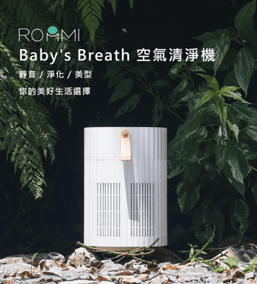 ROOMMI Baby's Breath 空氣清淨機 抗敏除菌 去甲醛 純淨白