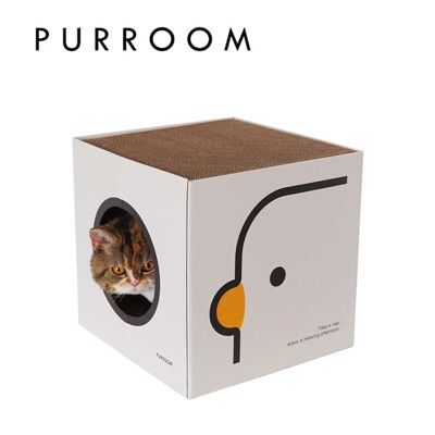 【PURROOM】 小雞立方盒抓板 貓抓板 貓抓屋 貓咪抓板 貓玩具 貓抓紙板 寵物用品