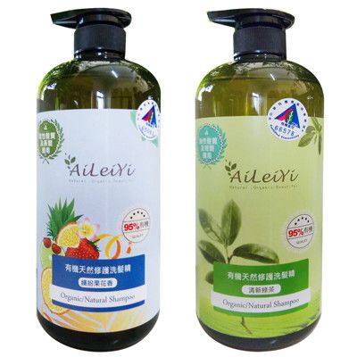 AiLeiYi洋甘菊修護洗髮精-繽紛花果香+清新綠茶1000ml