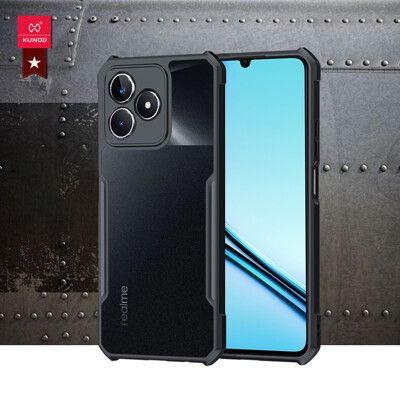 【XUNDD 訊迪】軍事防摔 realme Note 50/C51共用 鏡頭全包覆 清透手機殼(黑)