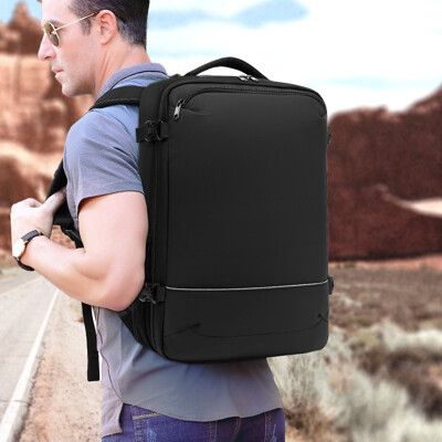【17.3吋】極簡先鋒 箱式開合 筆電行李後背包 簡約大空間旅行電腦包