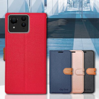 【CITY都會風】ASUS Zenfone 11 Ultra 插卡立架磁力手機皮套 有吊飾孔