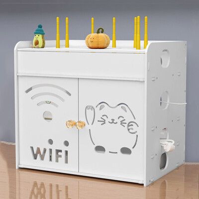 【3C精品閣】wifi 收納盒/機頂盒置物架/免打孔掛式桌面收納架/路由器/電線收納盒