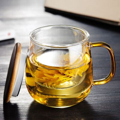 【3C精品閣】辦公室家用男女泡茶杯 喝水杯 帶蓋 玻璃杯 茶水分離杯  過濾杯子