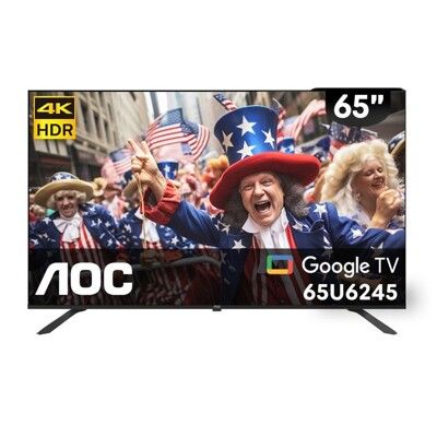 AOC美國【65U6245】65吋4K連網Google TV智慧顯示器(無安裝)
