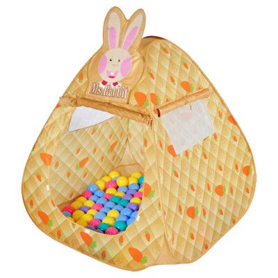 【寶貝樂】可愛兔帳蓬折疊遊戲球屋送100球