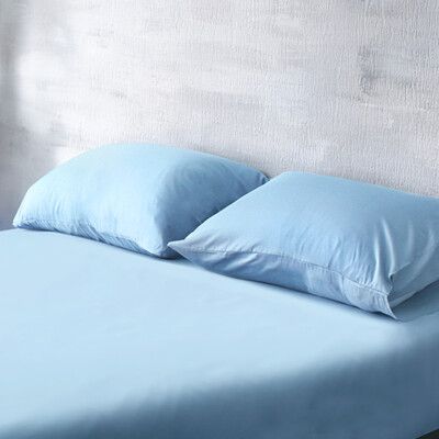 床之戀 台灣製造高級酷涼紗素色雙人三件式床包保潔枕套組