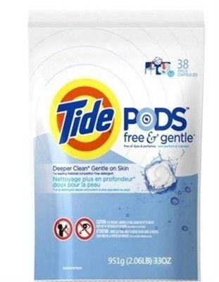 【美國 Tide】新一代洗衣凝膠球-無香精(951g/38顆)*2