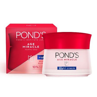 POND'S 奇蹟晚霜-青春煥彩(45g)買3送1洗面乳(隨機出貨)