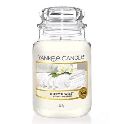 特惠組YANKEE CANDLE 香氛蠟燭-蓬鬆毛巾(623g)*1+(104g)*2