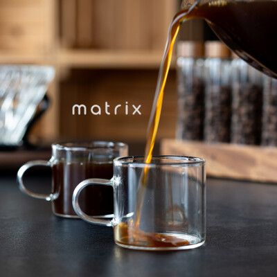 【Matrix】迷你耐熱玻璃馬克杯2入組 80ml-透明/手沖咖啡/分享壺/耐熱玻璃/茶杯/咖啡壺