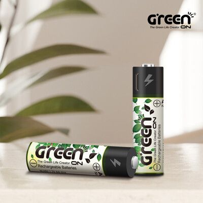 【GREENON】Micro USB環保鎳氫充電電池 (3號電池/2入)  加贈糖果風USB充電線