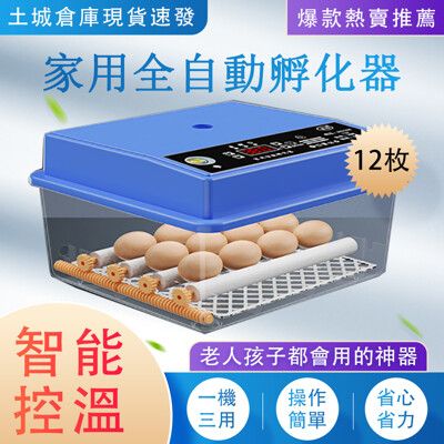 現貨 小型家用雞蛋孵化機 智能全自動孵蛋器 孵化箱 孵化器 12枚