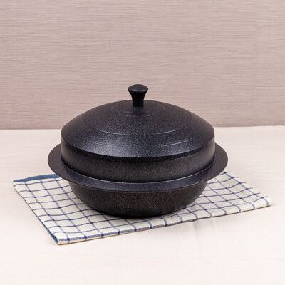 【LaCena】 韓國製重力鑄造IH韓式炊煮鍋22cm(電磁爐可用)燉鍋/石鍋拌飯鍋
