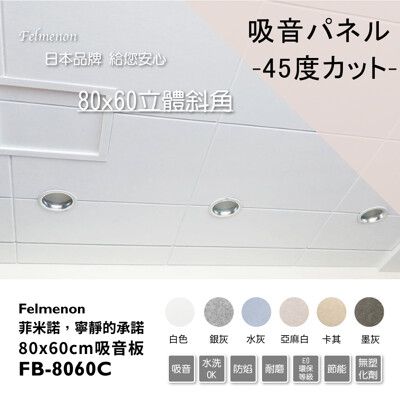 日本Felmenon菲米諾45度立體斜角8060吸音板天花板用(5片裝)